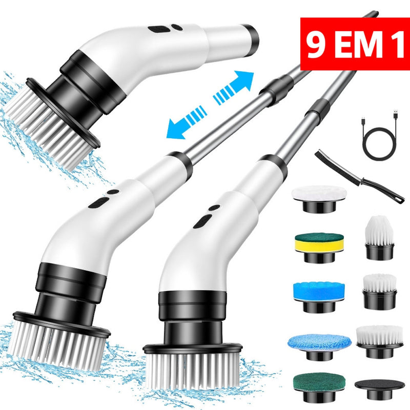 Escova Elétrica de Limpeza 9 em 1