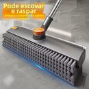 Escova 3 em 1 para Limpeza Pesada com Rodo Integrado | Cabeça Giratória 360°