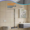 Escova 3 em 1 para Limpeza Pesada com Rodo Integrado | Cabeça Giratória 360°